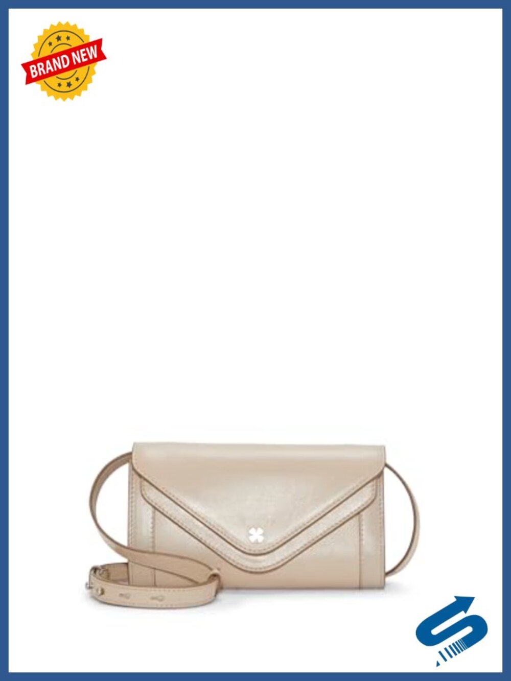 Lucky Brand Love Crossbody Bag 100% Leather Magnetic Flap Closure